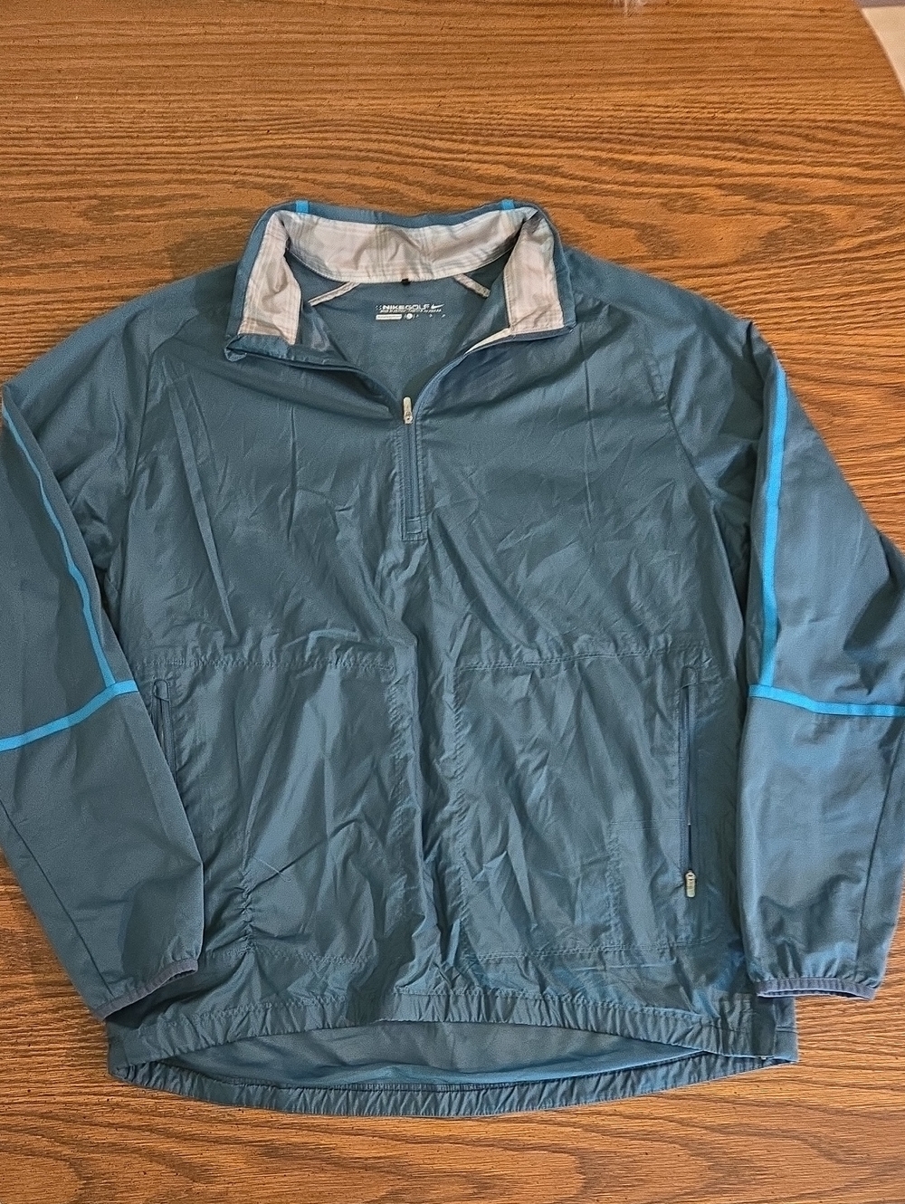 Lightweight Nike Golf Blue Windbreaker Jacket - Men's